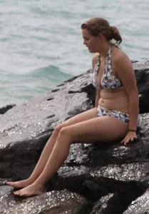 Two thick bikini teens at the beach
