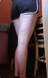 Ass in shrots and hot pale legs creepshot