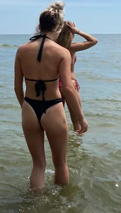 Fit in black bikini thong, reall good