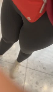 Thick Blonde Lululemon Pawg Employee with a fat cameltoe