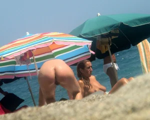Nude beach and topless girls