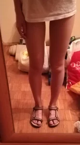 Cute Legs in Sandals Home Mirror Selfie