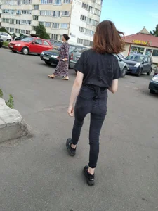 Skinny Teen in Tight Jeans Street Candid