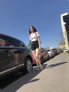 Hot Girl in Shorts With Sexy Long Legs Passing By on a Street Creepshots