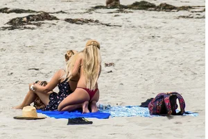 San Diego beach various sexy girls in bikinis