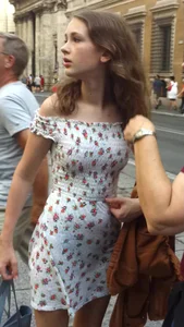 Teen in a dress, extreme level of cuteness