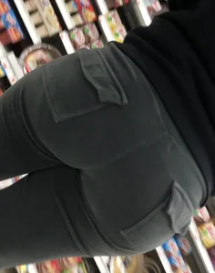 Big Bubble Booty at the Grocery Store Closeup Creepshot