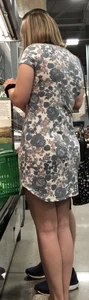 Understated blonde in a dress plus a PAWG in shorts 0111