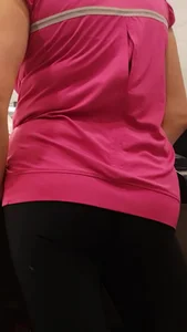 Nice ass in leggings standing in line shopping