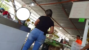 407 Great Ass Milf Latina Employee in a Local Market