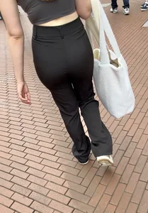 Dutch Beauty In Tight Flared Pants
