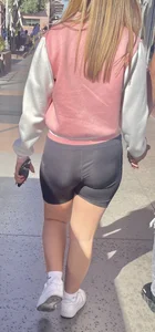 Sexy girl in tight shorts