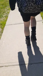School girl walking high school