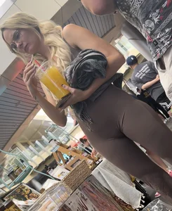 Tight blonde ass in brown one-piece (OC)