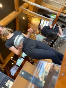 Sexy ass waitresses in yoga pants