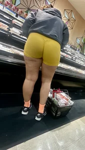 White girl sexy legging shorts