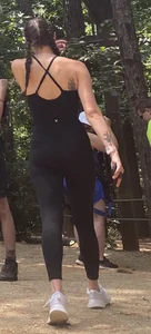 Fantastic fit butt sweat at hiking park
