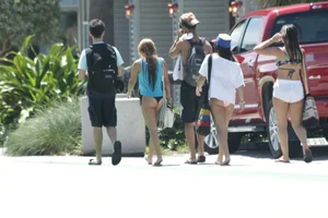 Bikini babes at Deerfield Beach in Florida