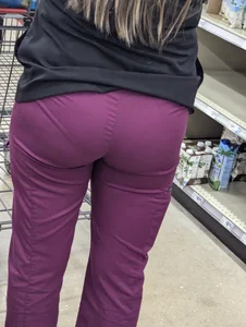 Green and purple tight pants