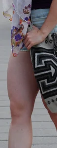 Girlfriend candids in shorts
