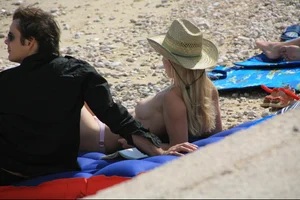 Nude beach girls in Baska, Croatia