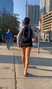 Hot Asian Girl Ass and Legs With No Shorts!!!
