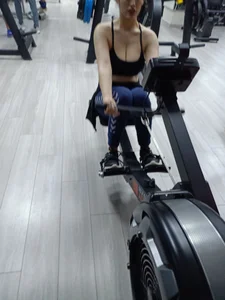 Hot girl working out at the gym
