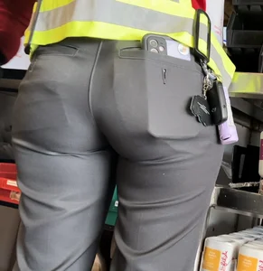 Sexy Chick-Fil-A employee with wide hips & plump booty!