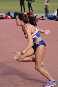 Candid track and field girls