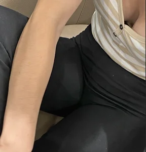 Girl in Yoga Pants Under Table Crotch Creepshots Series