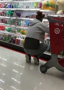 Oklahoma milf in grey leggings shopping at Target