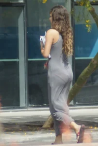 Amazing girl in tight dress