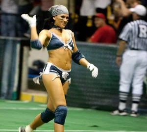 Sexy female football players with hot bodies