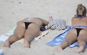 Mix of candid girls at the beach and in bikinis