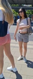 Hot busty asian with bonus blonde friend with amazing ass