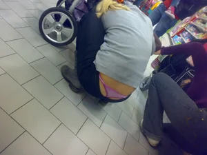 Huge collection of whale tails, ass cracks and panty peeks in public