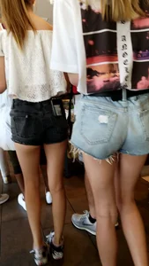 Teens in shorts shorts…tiny butt cheeks