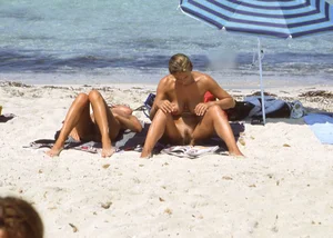 Nude beach and topless girls