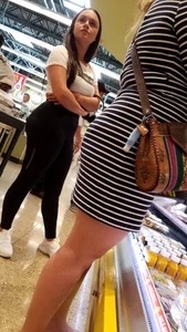 Booty and Legs in a Dress Supermarket Closeup Creepshot