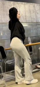 More Shots Of The Somewhat Jiggly College Girl In Loose Grey Sweats