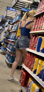 Blonde in cut offs!