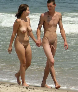 Nude beach and topless girls