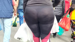 Milf with a tremendous hot ass in the market