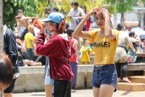 Water Festival girls in Thailand