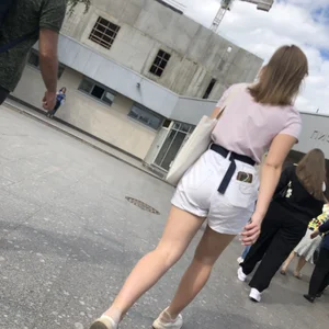 Hot legs and booty in shorts closeups