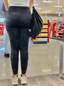 White chick in Yoga pants