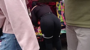 Big Ass Milf in Black Spandex - she has a tattoo?