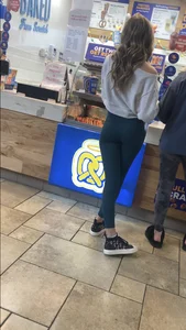 Tight blonde waiting in line [OC]