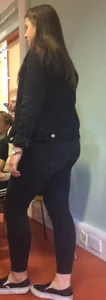 Skinny teens wearing skirts and tight pants