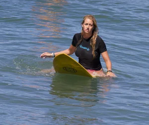 Candid surfer babes on the beach and in bikinis